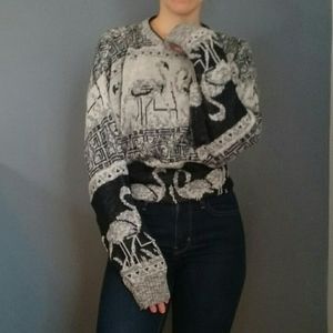 Epic flamingo retro sweater